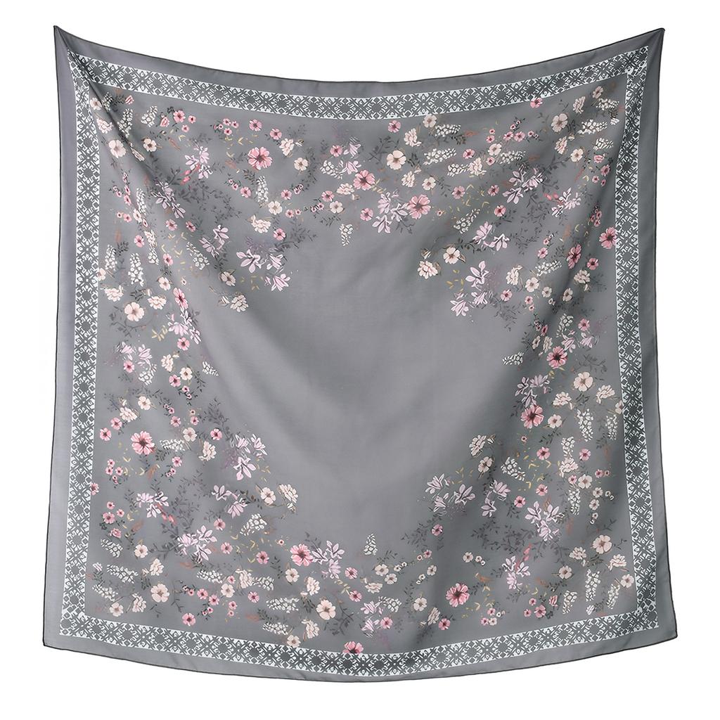 Newest Style Women Scarf Square Tencel Printed Handkerchief Fashion Temperament Beach Sunscreen Shawl