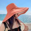 Ранневесенняя двусторонняя панама, летняя защита лица, шляпа с широкими полями от солнца, защита от УФ-лучей, шляпа от солнца