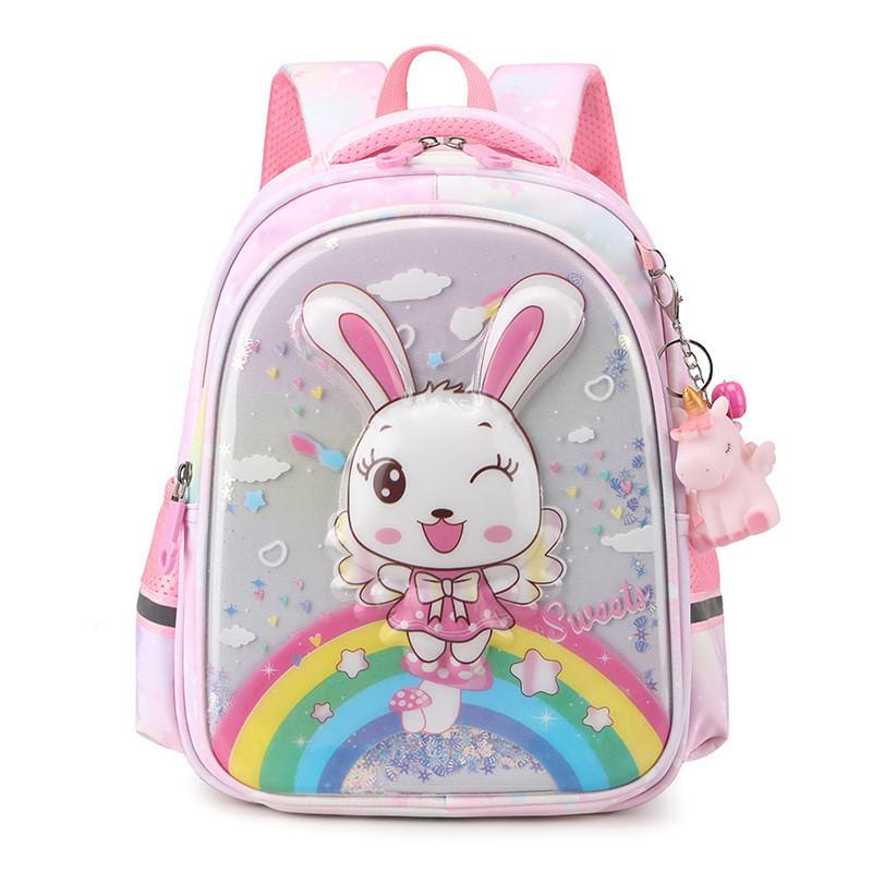 Adorable Cartoon Kids Backpack Large Capacity Nylon For Boys And Girls School Use