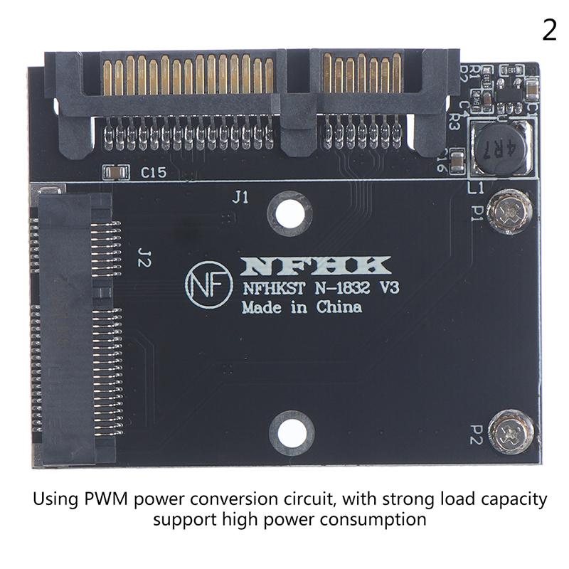 Half Height Msata Mini Pcie Ssd To 2.5'' Sata3 6.0Gps Adapter Converter Card