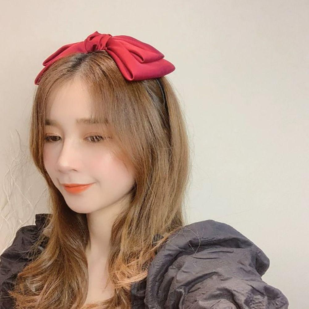 Толстая лента для волос, ободок во французском стиле, милый головной убор, модный бант, ободок для вечеринки, украшение