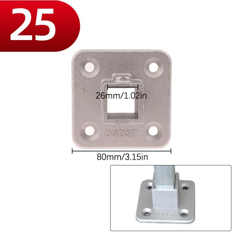 1 шт. Соединительный элемент для квадратной трубы Алюминиевый сплав Колено Тройник Фиксированный соединитель для квадратной трубы Стойка для хранения