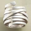 Temperament Creative Copper Ring Women, Exaggerated Fashion Smooth Surface Multi-Layer Winding Ring Geometric Lines