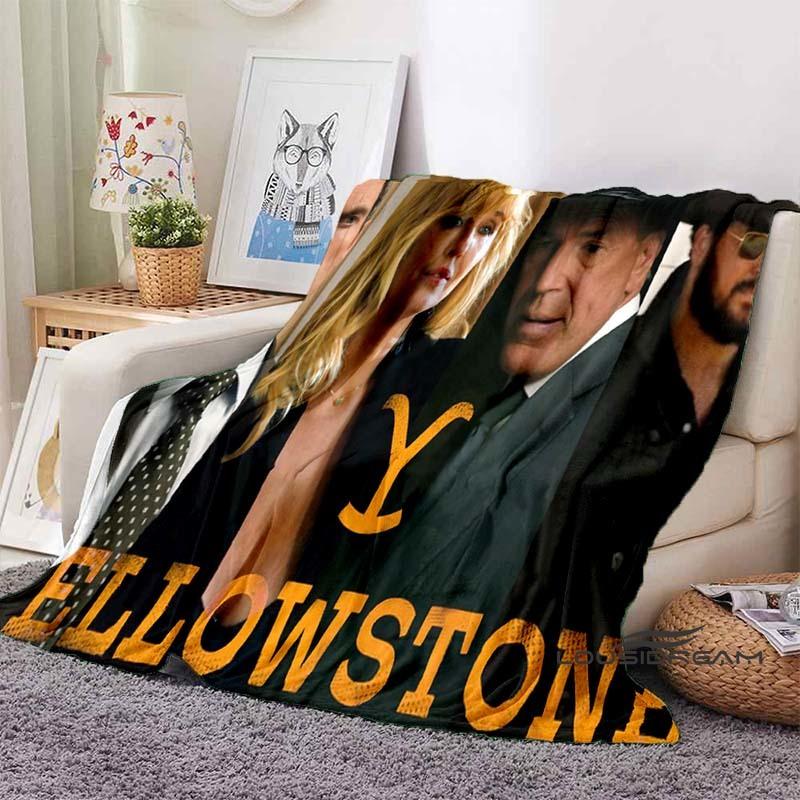 Персонализированное 3D-печатное термоодеяло Yellowstone, подходит для гостиной, спальни, кровати, дивана, офиса, подарок, фланелевое одеяло