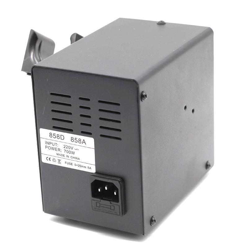 Цифровая паяльная станция с горячим воздухом 858D, с регулировкой температуры, 110 В/220 В, идеально подходит для ремонта SMD-компонентов и мобильных телефонов.