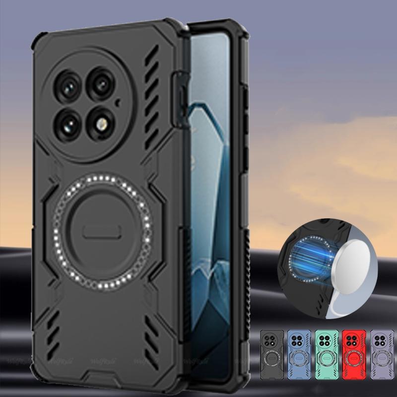 Для чехла Oneplus 13 Обложка Oneplus 13 Capas Задняя крышка телефона Кольцевой магнитный Жесткий Противоударный Magsafe Беспроводная зарядка Fundas Oneplus 13