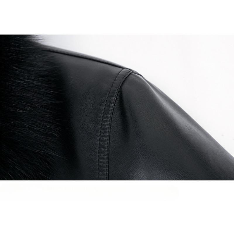 Leather Jacket Men's Genuine Leather Men's Winter New Fox Fur Collar Removable Lining Sheepskin Down Jacket Men's Jacket