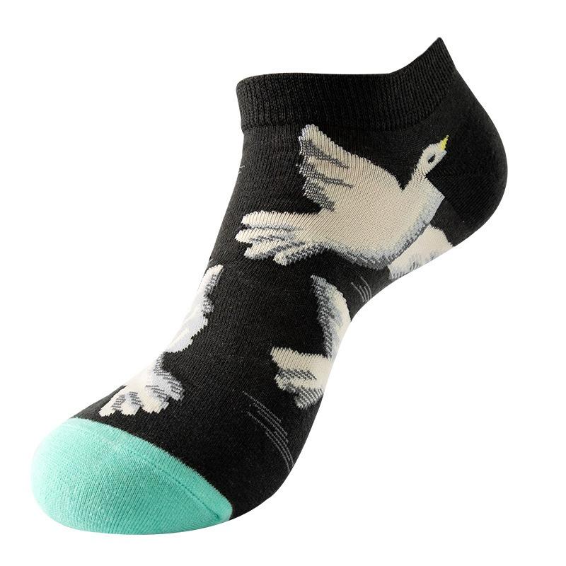 Men's Socks Invisible Short Summer Socks Quality Business Casual Spring Color Combed Cotton Woman Boat Socks