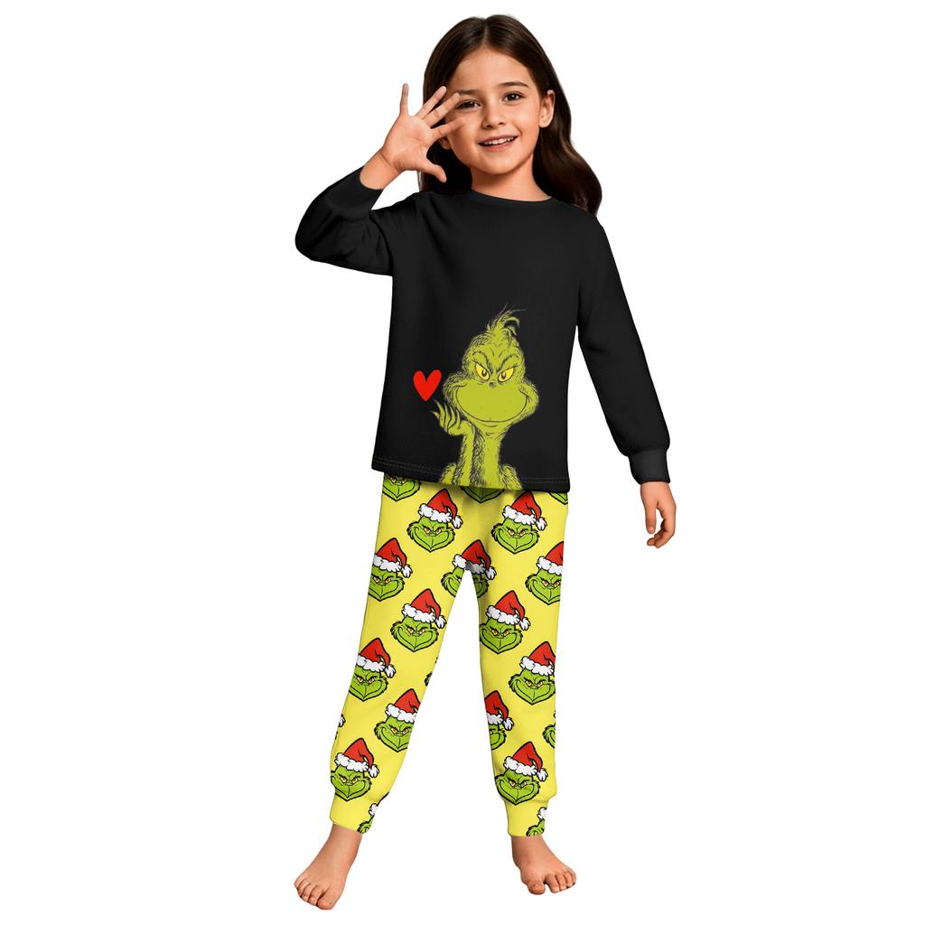 Children's  Boys And Girls Thin Two-piece  Long-sleeved Pants Two-piece