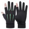 Солнцезащитные перчатки для вождения, рыбалки, с двумя открытыми пальцами, из ледяного шелка, противоскользящие, дышащие, для фитнеса, велоспорта, быстросохнущие