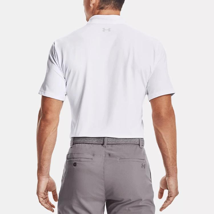 Under Armour Мужские рубашки-поло Белый воротник-поло Умеренный прямой крой 1351129-100