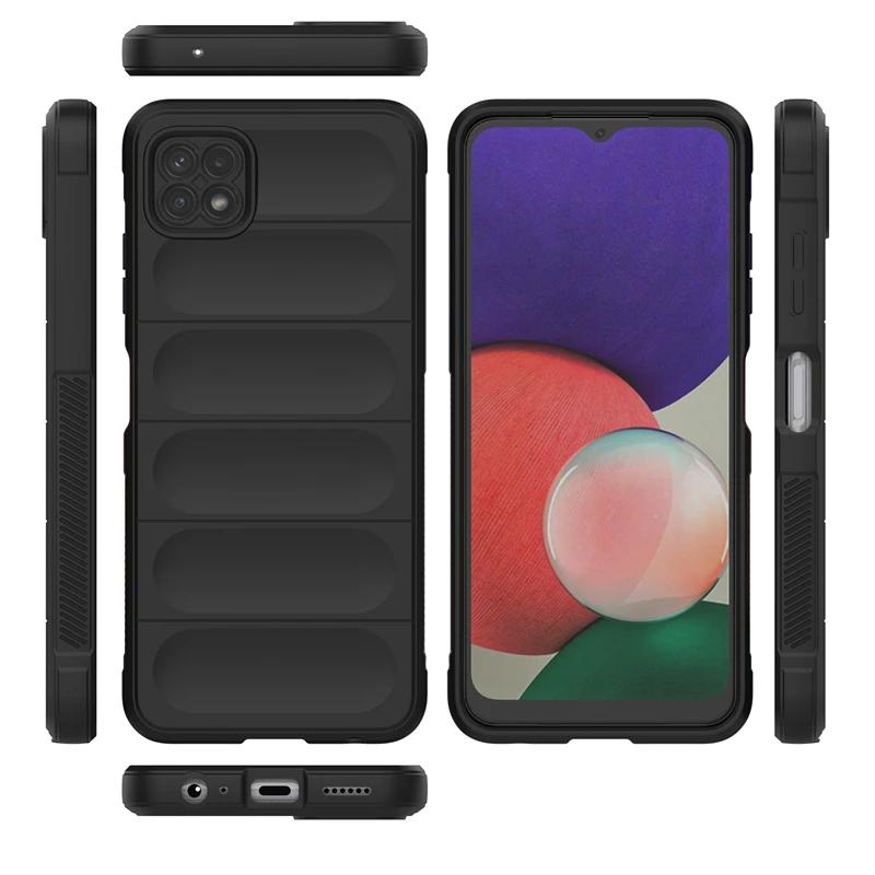 Для Samsung Galaxy A22 5G задняя крышка телефона чехол жидкий силикон противоударный защитный чехол Funda Coque