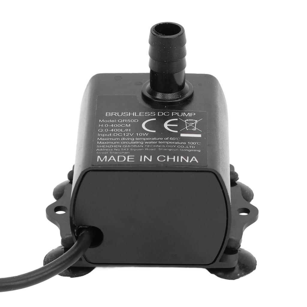 Погружной водяной насос DC 12В 10Вт 0?Микробесщеточный погружной водяной насос 400 л/ч для аквариума