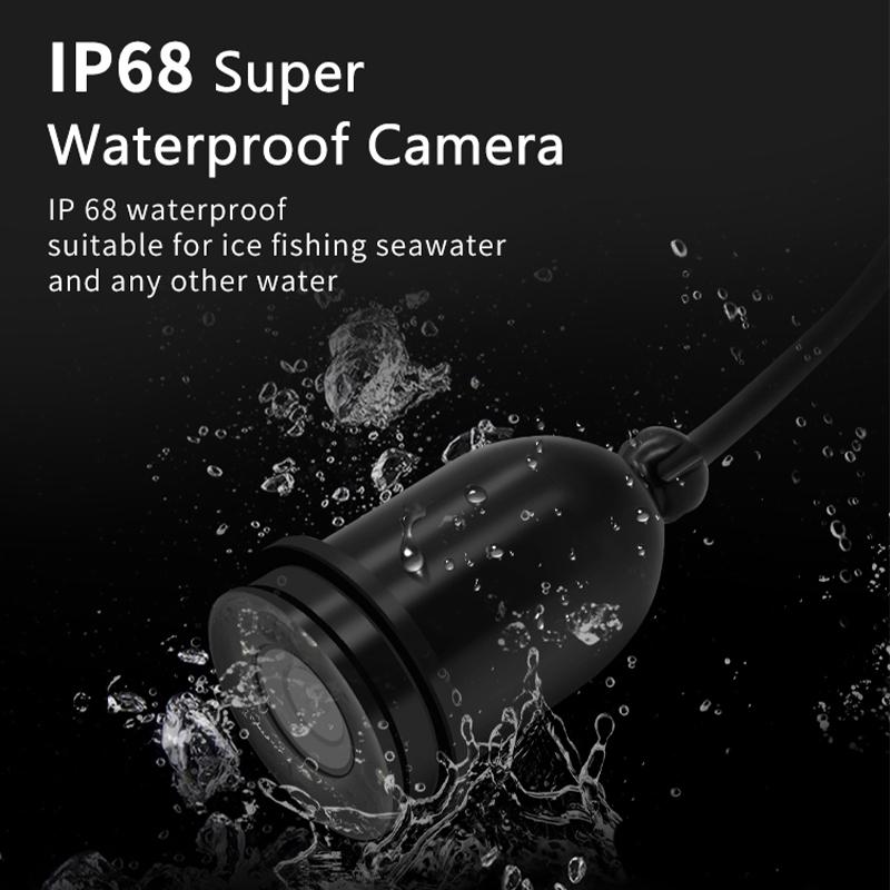 Erchang Подводный эхолот с 4-кратным зумом, IP68, водонепроницаемый, 4,3-дюймовый, 1000TVL, камера для подледной рыбалки