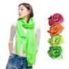 NEW Summer Neon Scarf Plain Bubble Turban Wrinkle Women Scarves Veil Ripple Scarves Iridescent Shawl