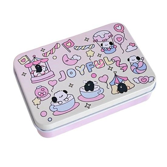 Коробка для хранения конфет, шоколада, печенья, органайзер с рисунком щенка, устойчивая к ржавчине, не деформируется