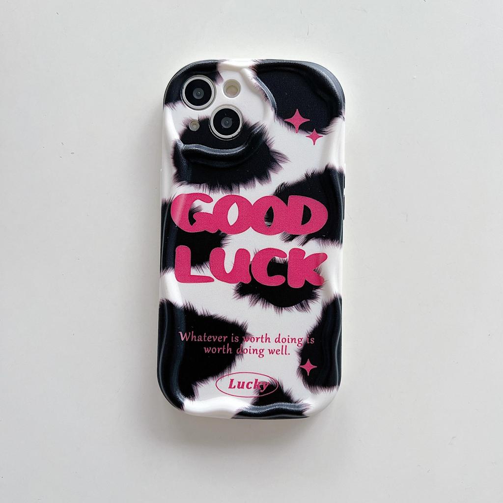 Милый силиконовый чехол для Infinix Hot 30i Xiaomi Redmi Note 12 11 iPhone 15 14 13 Samsung A54 A34 Funda окрашенный мультяшный черный точечный чехол Мягкий бампер из ТПУ