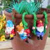 3Pc Resin Climbing Dwarf Statue, Creative Dwarf Decoration, Terrace, Courtyard, Flower Pot Decoration