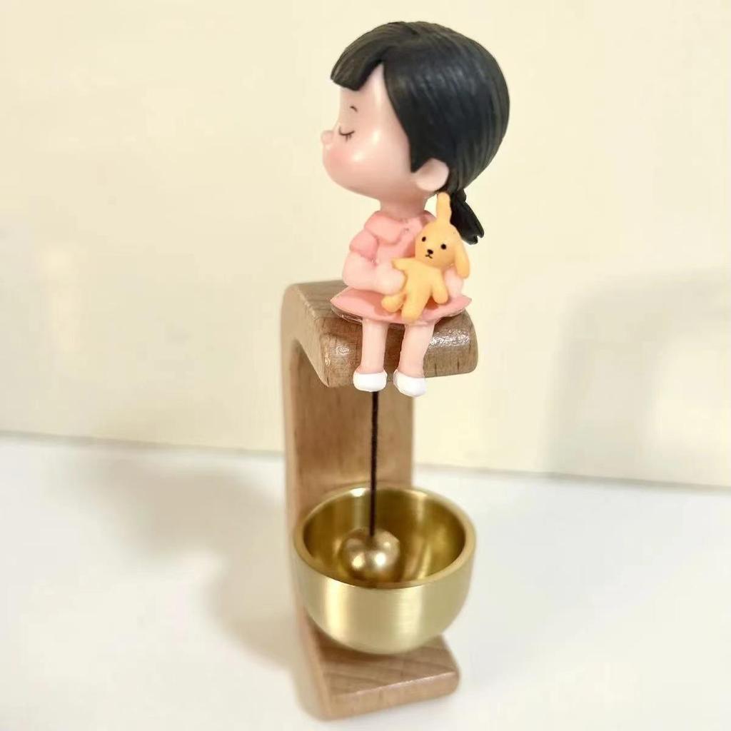 Japanese Minimalist Fengshui Brass Bell Wind Chime Pendant for Outdoor Peaceful Home Décor