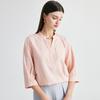 19mm Stretch Jacquard] Spring and Summer New V-neck Age Reducing Versatile Heavyweight Mulberry Silk Shirt for Women