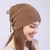Hat Neck 2-Use Hoodie Autumn/Winter New Women's Velvet Warm and Cold Proof Knitted Ear Protection Hat