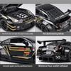 Новый 1:24 крутых спортивных автомобиля GTR, литые игрушечные модели из цинкового сплава, высокая имитация звука и света, коллекция детских игрушек для мальчиков, подарок