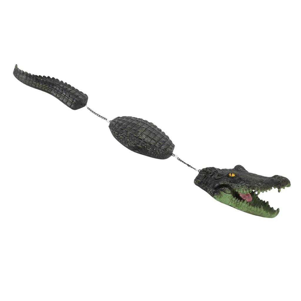 3 Segment Floating Alligator Decoy Floating Artificial Alligator Pool Statue for Pond Outdoor Yard Decoration
