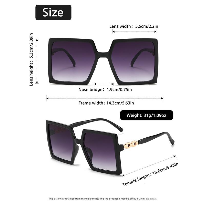 New square sunglasses, European and American trends, street shooting sunglasses, UV-proof sunglasses for women