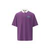 Рубашка-поло с коротким рукавом Color Block, топы унисекс, фиолетовые 24SRC407UGP2