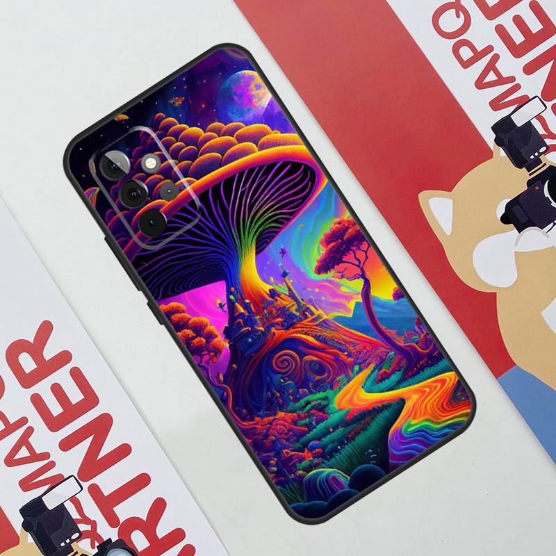 Странный Психоделический Чехол с Грибами для Samsung Galaxy A34 A54 A14 A56 A36 A16 A06 A13 A53 A12 A22 A32 A52 A35 A17 A15 A55
