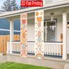 Chinese Spring Festival Banner - Traditional Couplet Porch Decor - Retro 70s Hippie - Porch Hanging Door Decor (8817)