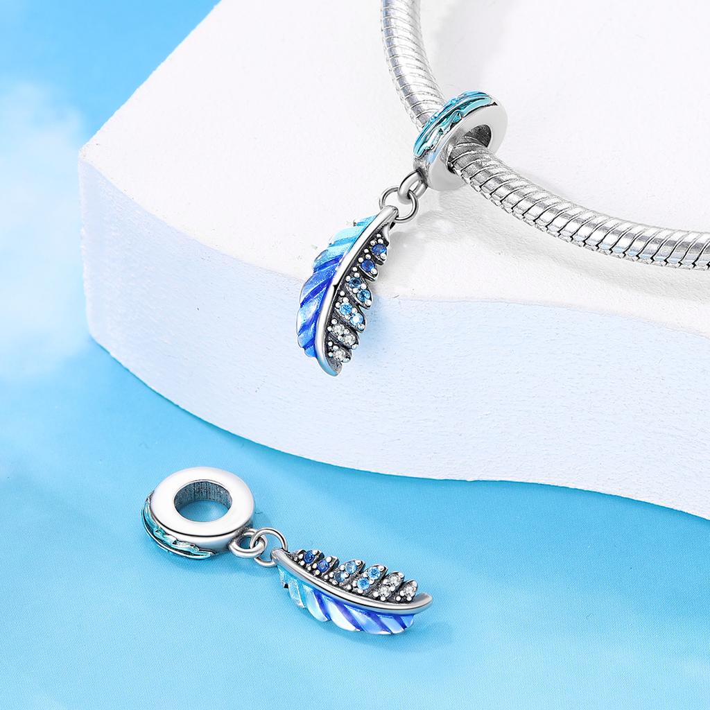 Fine Charms 925 Silver Color Feather Butterfly Magical Mask Charms Beads Fit Diy 925 Bracelet Fine DIY Jewelry Gift