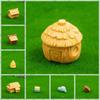 Micro Landscape Rural Thatched Cottage House Small Decoration Mini Tribal Castle Landscape Decoration Accessories Resin Crafts