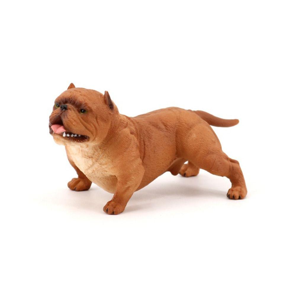 Ornaments Simulation Bulldog Animal Model Pitbull Figurine Bulldog Model  Home Decoration