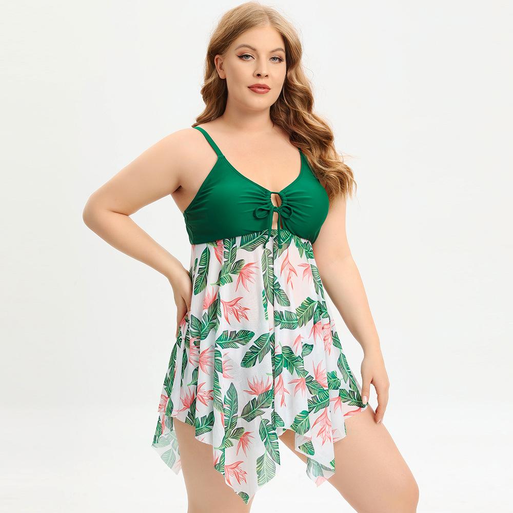 New Oversized Women's Swimsuit Conservative Split Bikini Swimsuit