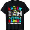 Autism Mom Raising Hero Groovy Messy Bun Autism Awareness T-Shirt  Women Clothing Tops  Graphic T Shirts  Camiseta
