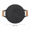 Black Korean Grill Pan Stone Coating Cooking Plate Easy to Clean BBQ Griddle  Tabletop BBQ