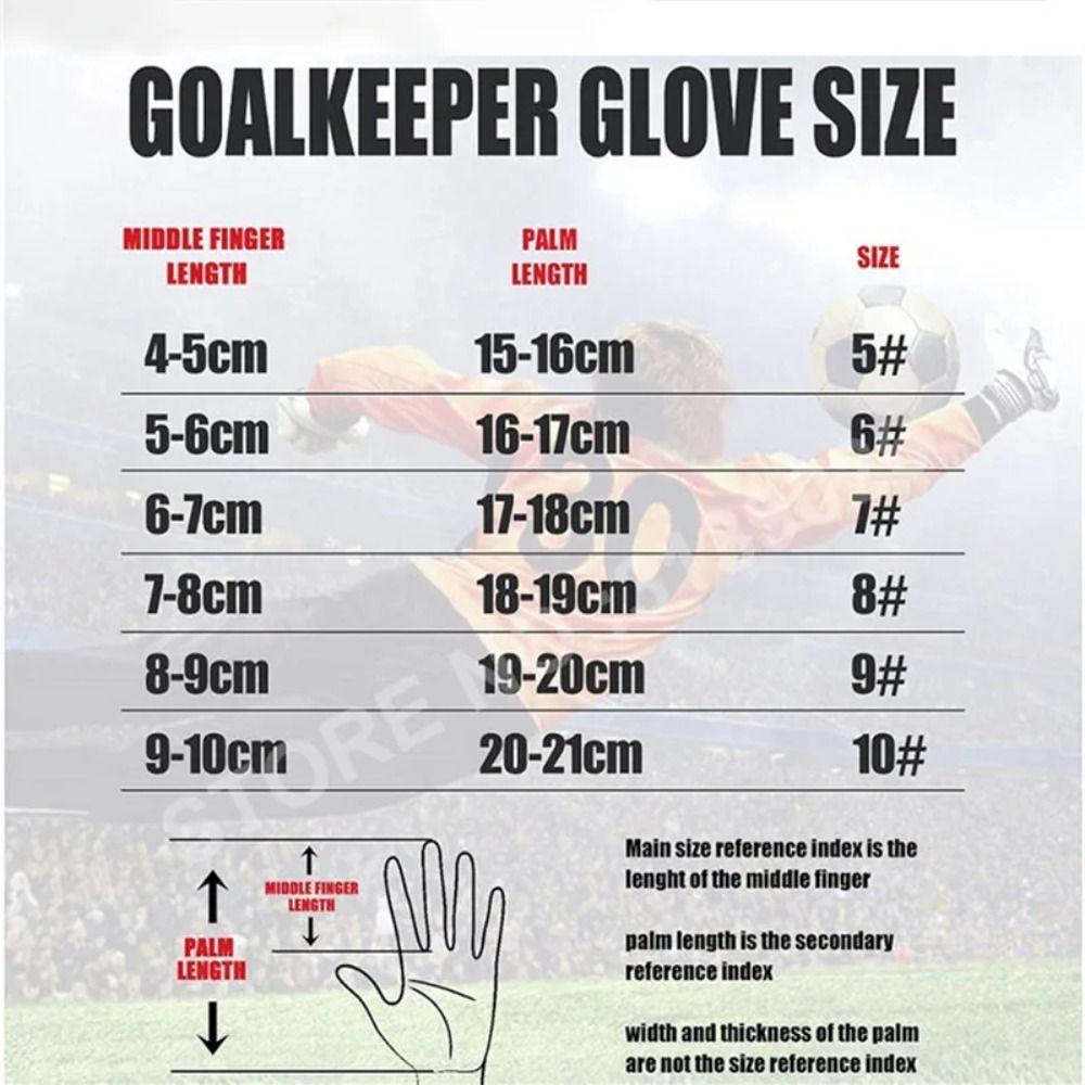 1Pcs Thickened Latex Goalie Gloves Anti-slip Football Soccer Gloves  for Adults Kids