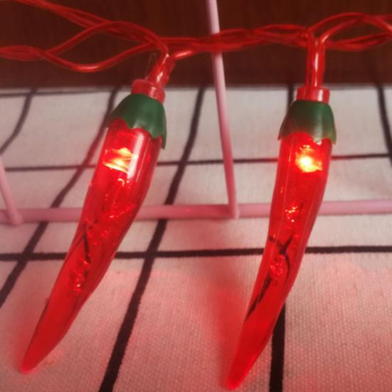 Светильник с перцем чили, светодиодный светильник, праздничный, на батарейках, различные режимы освещения, высокая яркость, новогоднее украшение, световая гирлянда