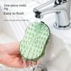 3 In 1 Soap Holder Back Scrubber Kit Wall Mount Comfortable Soap Box with Soft Brush with Hooks Creative
