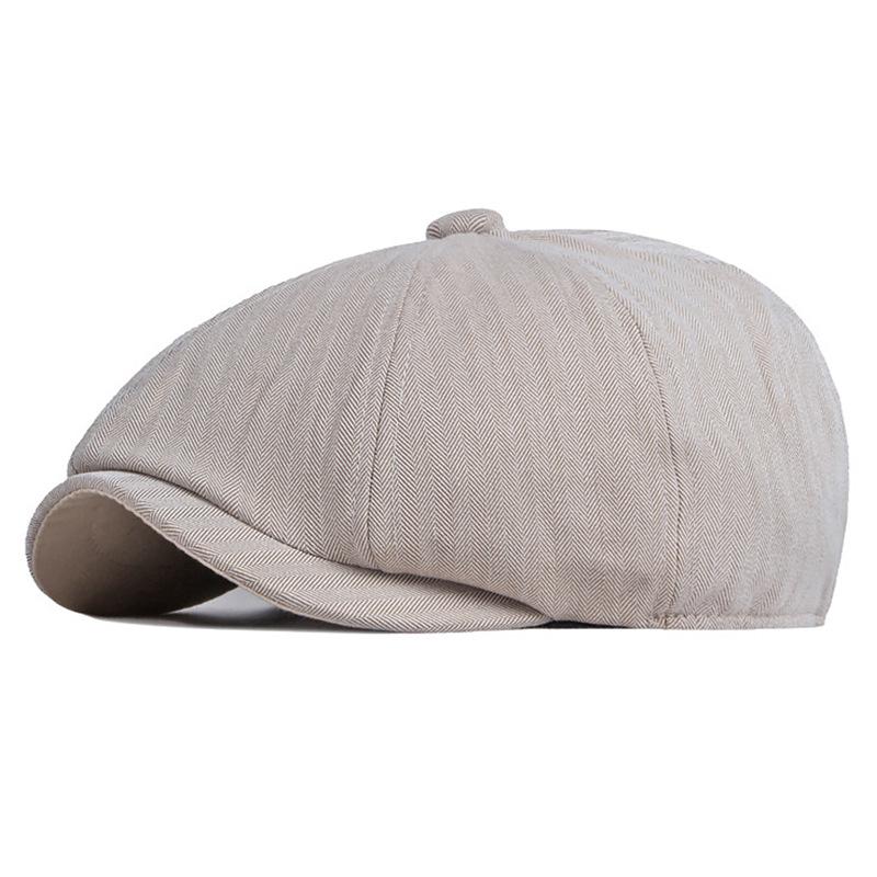 Унисекс винтажная хлопковая кепка-уточка: Весна, осень и зима Ретро однотонный берет