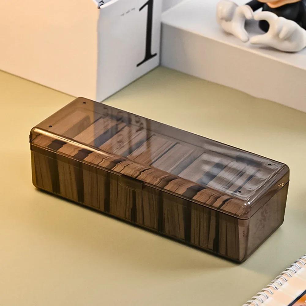 Новая коробка для хранения карт Star Card Прозрачная большая вместимость Портативная игровая карта King Card Разделяемая с крышкой Коробка для сортировки всякой всячины