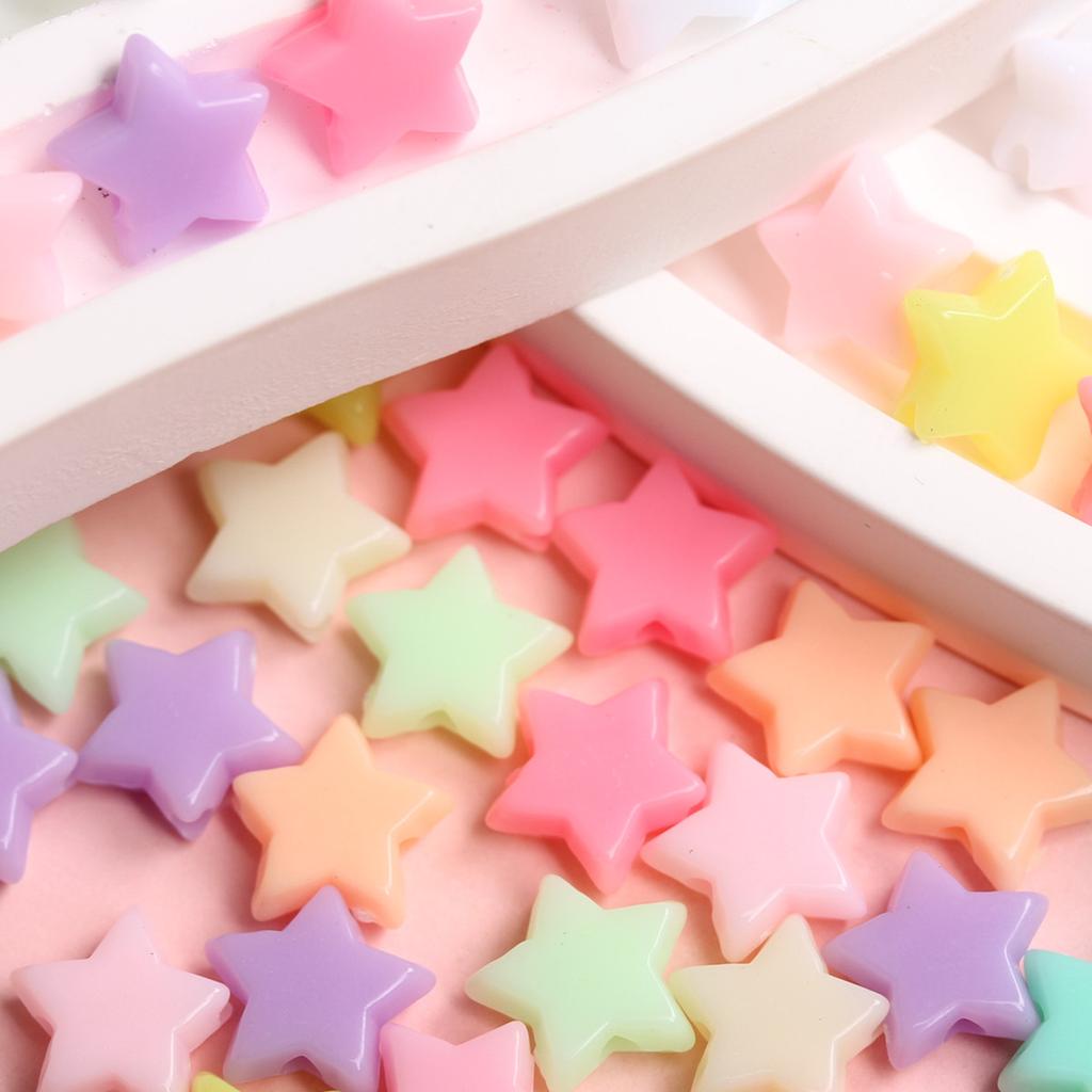 Женские пятиконечные звезды, модные DIY 400 шт., материалы для браслета, ожерелья, кремовые украшения, аксессуары, бусины цвета макарон
