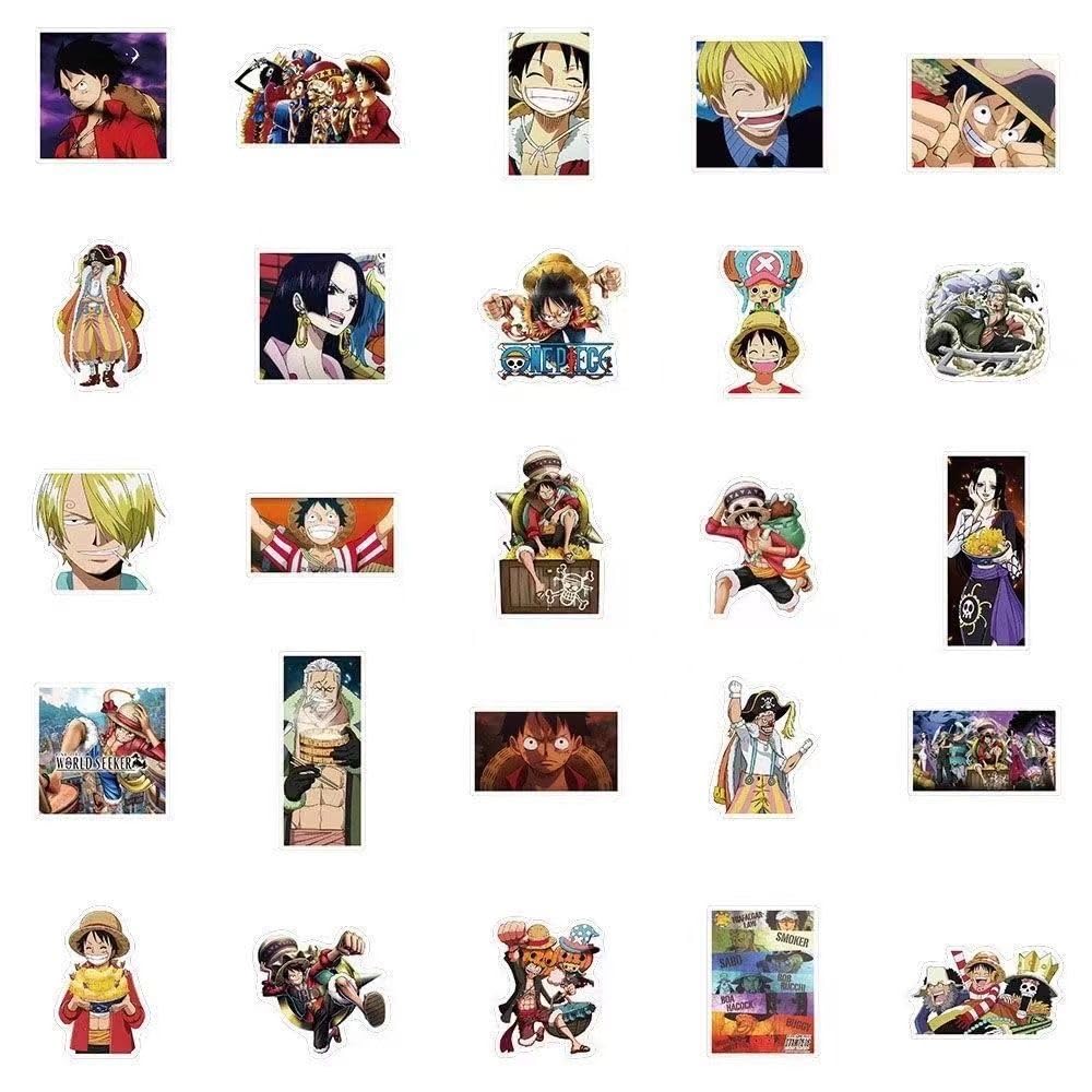 Наклейка One Piece Король Пиратов Аниме Персонаж Водонепроницаемые Наклейки One Piece для Воды День Рождения Милый Мультяшный Набор Наклеек-Наград, Наклейки, Гитара,