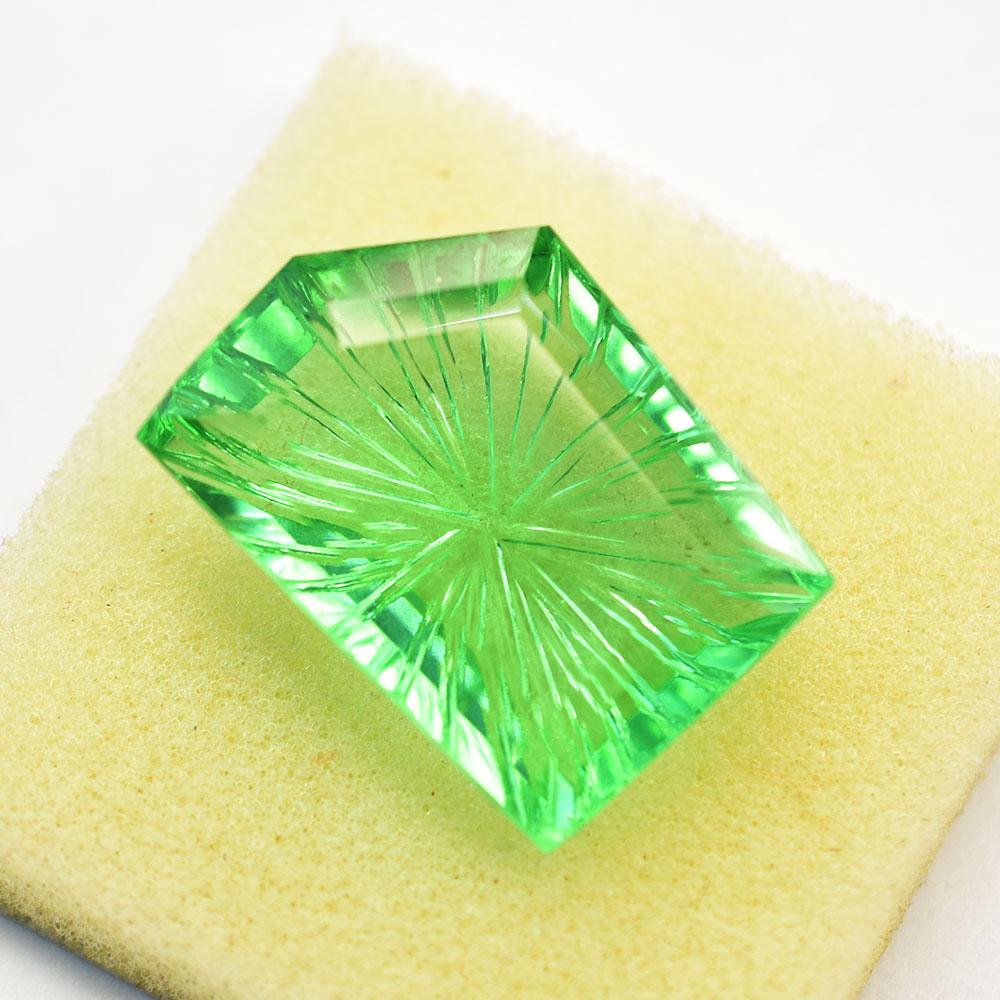 CERTIFIED 29x20mm LIMITED Fancy Cut NATURAL Green Topaz Loose Gemstone
