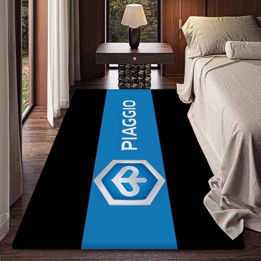 P-Piaggio Logo Floor Mat Cheaper Anti-slip Modern Living Room Balcony Printed Bedside Mats