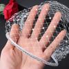 Черная сетчатая маска для лица, свадебная фата для невест, вуаль Birdcage, румяна, белая повязка на голову