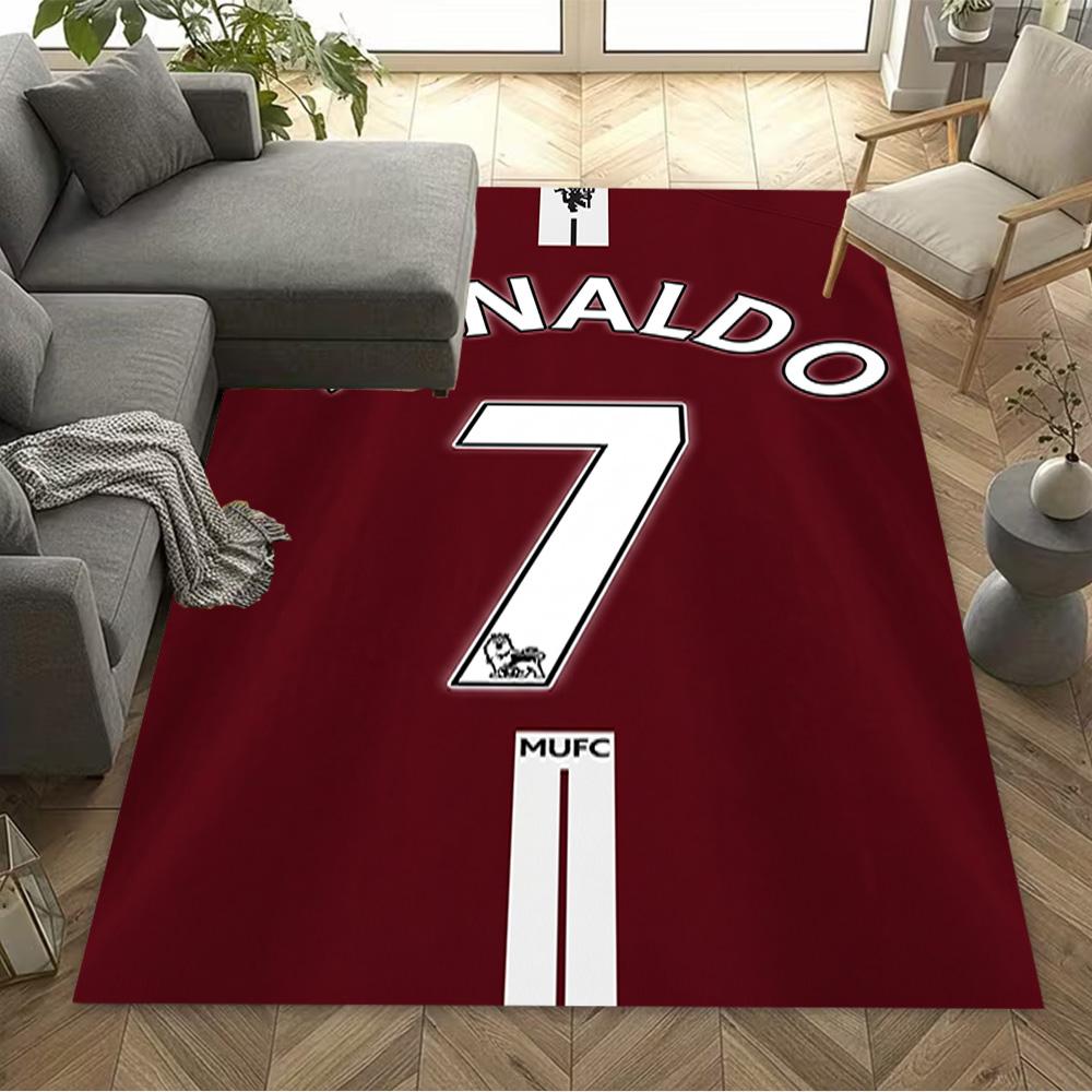 Ronaldo's Number Seven Jersey Floor Rug Office Rug Perfect for Study room Outdoor Game Room Hallway Anti-slip Rug Anime Office Decor