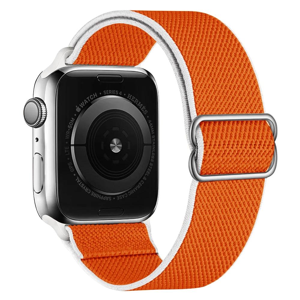 Ремешок-скранчл для Apple Watch Band 49мм 44мм 40мм 38мм 42мм Эластичный нейлоновый браслет IWatch Series Ultra 3 6 Se 7 8 9 45мм 41мм