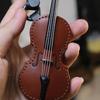 PU Leather Musical Instrument Keychain Creative Bag Pendant Mini Vintage Violin & Cello Keychain